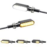 FACAILAHA 2 Peças De Luzes De Seta De LED Sequenciais Frontais Para Motocicleta Luz De Corrida âmbar Compatível Com Harley Sportster Fat Bob Dyna Low Rider S KTM Dual Sport Suzuki Yamaha V Star