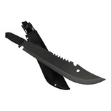 Facão Esportivo Tático Militar Rambo Top Com Bainha Preto