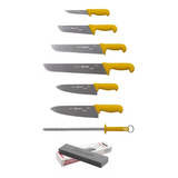 Facas Chaira Pedra Kit 8 Peças Profissionais Starrett