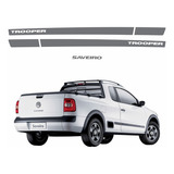 Faixa Adesivo Lateral Compatível Saveiro Trooper 2010 R186 Cor Kit Saveiro Trooper Grafite
