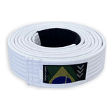 Faixa Branca De Jiu Jitsu Com Ponta Preta