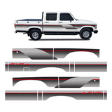 Faixa D20 c20 Deluxe 1993 1994 Adesivo Cabine Dupla Vermelho
