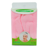 Faixa De Cabelo Atoalhada P Estética Com Velcro Rosa