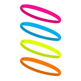 Faixa De Cabelo Com Silicone 4 Unid Color Neon Sportbr