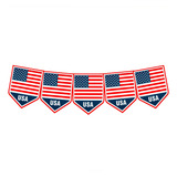 Faixa Decorativa Bandeirinhas Estados Unidos 8m X 18cm