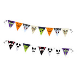 Faixa Decorativa Estilo Bandeirinhas Halloween Divertido