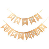 Faixa Decorativa Grande Happy Birthday Glitter Rose Gold