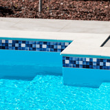 Faixa Decorativa Pastilhas Piscina Azul 18m kit 5 Faixas 
