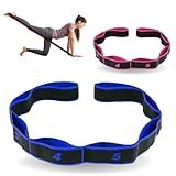 Faixa Elástica Para Alongamento E Exercícios Multifuncional Para Yoga E Pilates Azul E Rosa Azul