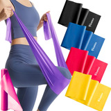 Faixa Elastica Thera Band Academia Exercicios Treino Fisioterapia E Pilates Kaizu Preto Azul Rosa Amarelo Lilás