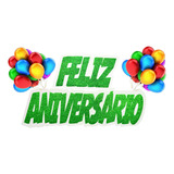Faixa Feliz Aniversário Cores Coloridos C 1 Unid Eva Cor Verde