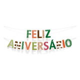 Faixa Feliz Aniversario Festa Dinossauro