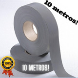 Faixa Fita Refletiva P Uniforme Roupa Samu 10metros X 5cm Cor Prateado Geométrico