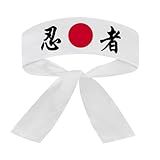 Faixa Japonesa Hachimaki Para Sushiman Ninja Branco
