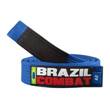 Faixa Jiu Jitsu Azul Com Ponta Preta Brazil Combat