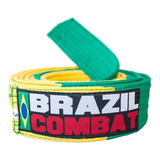 Faixa Jiu Jitsu Brazil Combat Arbitragem Verde Amarela