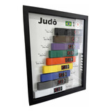 Faixa Judo Miniatura Quadro Com Vidro C 9 Unidades