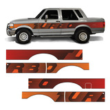 Faixa Lateral F 1000 1993 Turbo Adesivo Cabine Extra Laranja