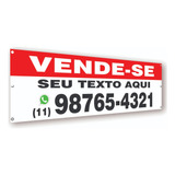 Faixa Lona Vende Aluga Personalizada P Terreno Casa Imóvel