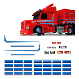 Faixa Miniatura 1 32 Adesivo Scania 113 Azul Colecionismo