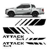 Faixa Nissan Frontier Attack 4x4 2023 Adesivo Lateral E Capô