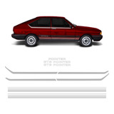 Faixa Passat Gts Pointer 1987 Adesivo Prata Traseiro lateral
