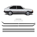 Faixa Passat Gts Pointer 1987 Adesivo Preto Traseiro lateral