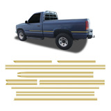Faixa Silverado Conquest 1999 2000 Adesivo Dourado Completo