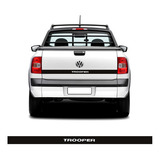 Faixa Sportinox Saveiro Trooper 2014 2018 Adesivo Preto Tampa Traseira