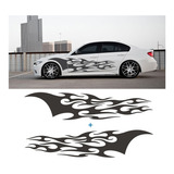 Faixas Laterais Tuning Tribal Fogo Flame Adesivos Das Portas
