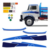 Faixas Mercedes Mb 1113 1114 Adesivo Lateral Azul Decorativo