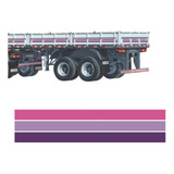 Faixas Rosa Carroceria Carreta Modelo 113 Vinil Jogo 27 Un