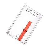 Fallen One Pacote Com 2 Porta Crachás De Identificação única Com Tampa Rígida Vertical Com Extrator Vermelho 10 Pack