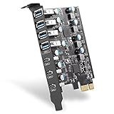 Fanblack 7 Portas PCI E Para Cartão De Expansão USB 3 0 4 Portas USB A E 3 Portas USB C Conversor Interno PCI Express Placa De Expansão Para PC Desktop Funciona Com
