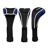 Fancyes 3 Peças Conjunto De Capas Para Tacos De Golfe Driver 1 3 5 Woods Capa Com Etiquetas Pescoço Azul