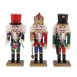 Fancyes 3 Unidades-Conjunto De 15 Cm De Madeira Feito à Mão Quebra-nozes- Brinquedo Soldado Faça Você Mesmo