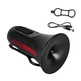 Fancyes Buzina De Bicicleta Elétrica Buzina De Ciclismo Com Luz De Advertência Lateral Alto 5 Modos De Som Sino Para Acessórios De Ciclismo Mountain Bike Sem Controle De Cabo
