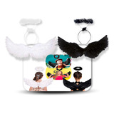 Fantasia Anjo Asa Carnaval Festa Adulto Bloquinho Pena Tiara