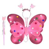 Fantasia Asa Borboleta Infantil Led Sortidas 10 Kits Atacado