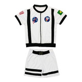 Fantasia Astronauta Shorts E Camiseta Infantil Carnaval