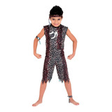 Fantasia Bambam Infantil Menino Das Cavernas Colar Brinde