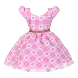 Fantasia Barbie Infantil Vestido Rosa C