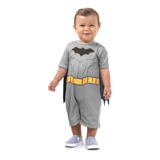Fantasia Batman Baby Macacão Com Capa