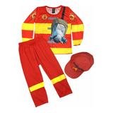 Fantasia Bombeiro Infantil Unissex Boné Barato Criança Brind