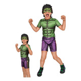 Fantasia Carnaval Infantil Vingadores Hulk Máscara