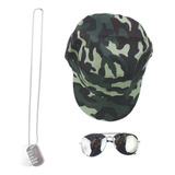 Fantasia Cosplay Militar Acessórios Carnaval 3 Pcs Cromus