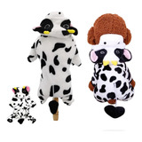 Fantasia De Cachorro Gato Pet Roupa De Vaca Com Capuz