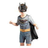 Fantasia De Carnaval Infantil Batman Macacão Capa E Máscara