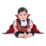 Fantasia De Drácula Bebê Baby Infantil Festas Halloween Capa