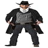 Fantasia De Faroeste De Pistoleiro Adulto Preto Branco M